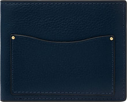 FOSSIL portemonnee Anderson Large Coin Pocket Bifold Midnight Navy donkerblauw
