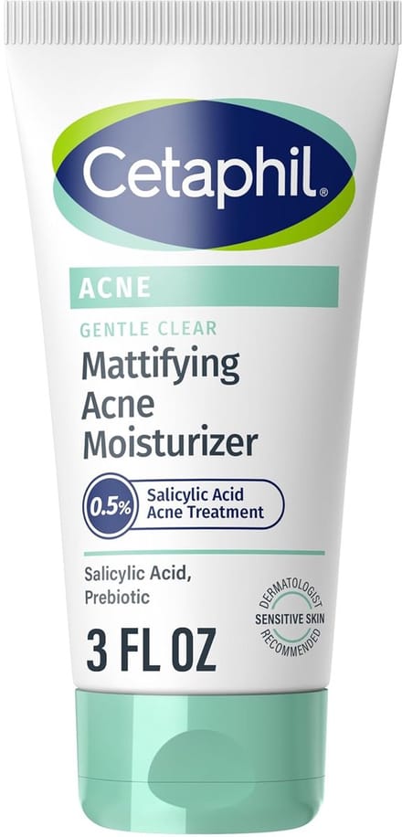 Cetaphil - Face Moisturizer, Gentle Clear Mattifying Acne Moisturizer With 0.5% Salicylic Acid - 89ml