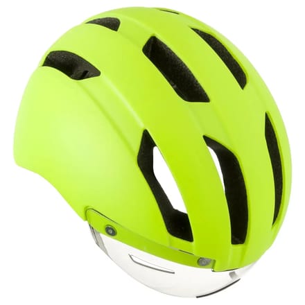 AGU Urban Pedelec - Speed Pedelec Helm - 54-58cm - NTA-8776 - Met Vizier - In-mold - Unisex - Geel