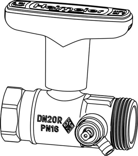 IMI Hydronic Engineering HEIMEIER Drinkwaterkogelkraan Globo D aftappen, binnen-/buitendraad, DN 25, RG, 0675-04.000