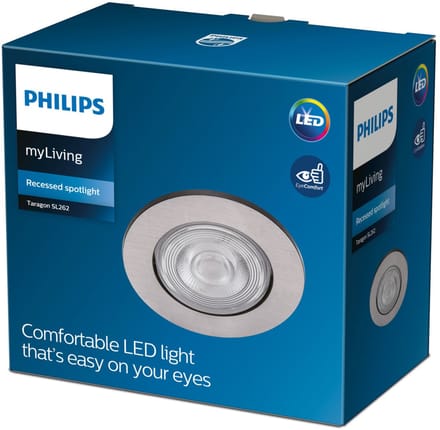 Philips Taragon inbouwspot - 1-lichts - nikkel