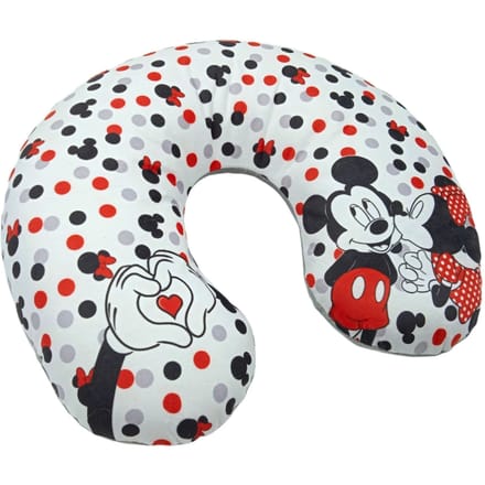 Mickey & Minnie Mouse nekkussen 43x35cm wit