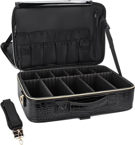 Grote Draagbare Cosmeticatas 39 cm - Professionele Make-up Organizer en Reis Koffer