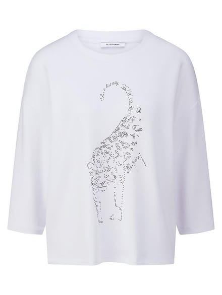 Sweatshirt 3/4-mouwen Van Peter Hahn wit