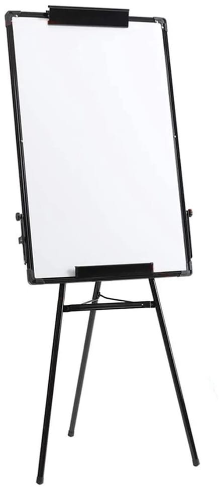 M-Goods Whiteboard op Statief 90x60 cm - Magnetisch Whiteboard - Uitwisbaar - Hoogte Verstelbaar - Conferentiezel