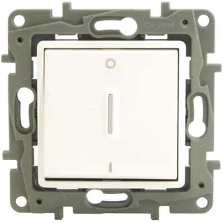 Legrand Niloé Tweepolige Controleschakelaar + Indicator Wit