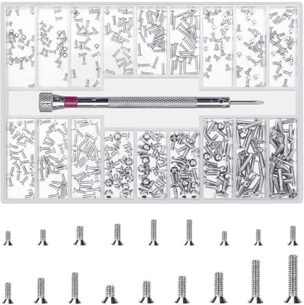 500 stuks Microschroeven Set M1.2 M1.4 M2 Reparatieschroeven voor Bril Horloge Laptop