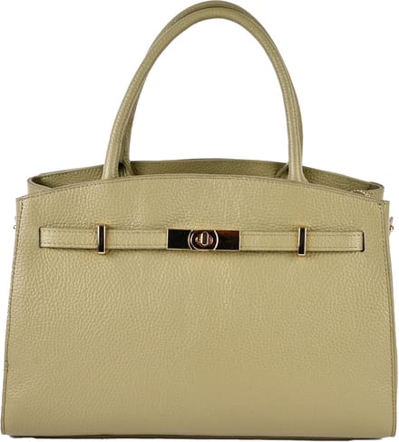 Giuliano lederen handtas Belinda - Dames - Made in Italy - Groen