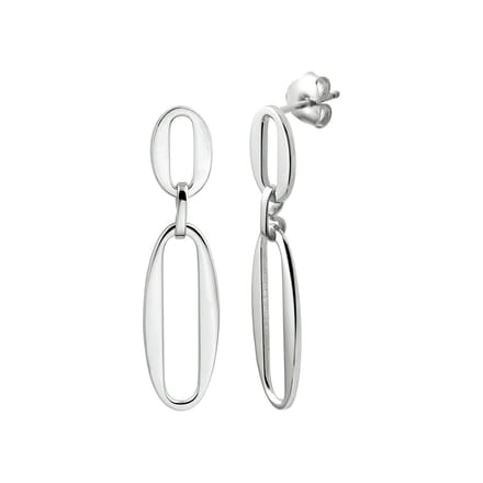 Zilver Gerhodineerd Oorhangers Paperclip 1337240