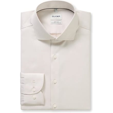 Slim fit zakelijk Hemd in eenkleurig design met Kentkraag