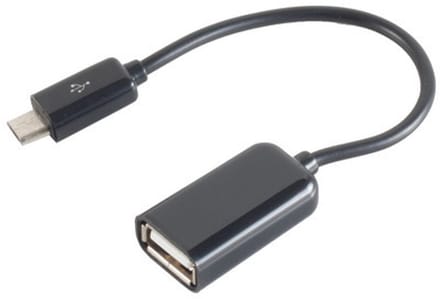 USB-OTG Micro-USB-St. B - USB-Buchse A - 0,10m