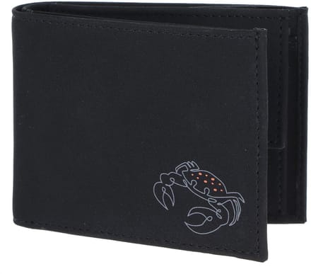 oxmox portemonnee New Cryptan RFID Protect Pocketbörse Crab Print Grey Black zwart