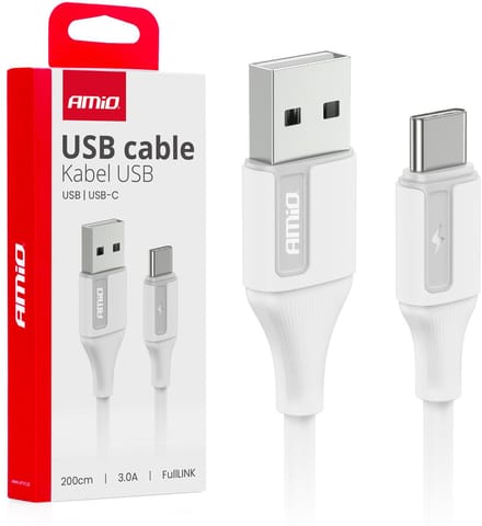 AMiO USB naar USB-C Kabel 3A 200cm FullLINK – AMIO-03918
