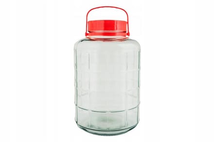 Glazen Pot 16L met Plastic Cover en Handdoek