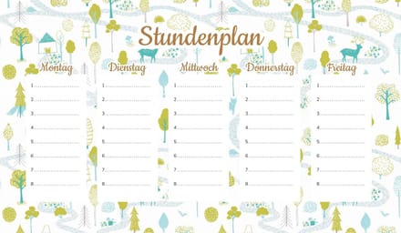 Wallvy Magnetische Lesplanner - 45x26CM - Droga Leśna - Personaliseerbaar
