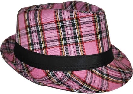 Al Capone hoed Schotse ruit roze