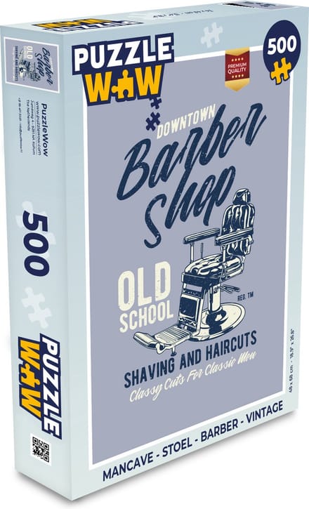 Puzzel Mancave - Stoel - Barber - Vintage - Legpuzzel - Puzzel 500 stukjes