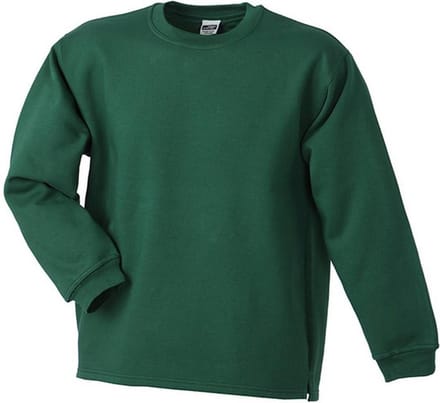 James and Nicholson Unisex Open Hem Sweatshirt (Donkergroen)