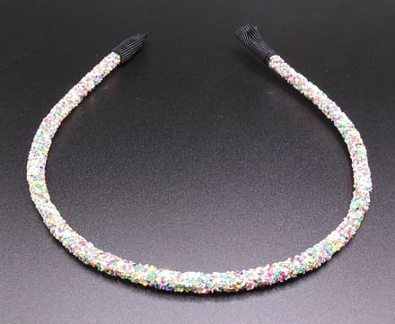 Diadeem alle kleuren glitter dun