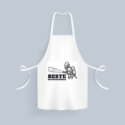 Akyol - beste brandweerman Keukenschort - Beste brandweerman - collega - cadeau - 82 bij 71 cm
