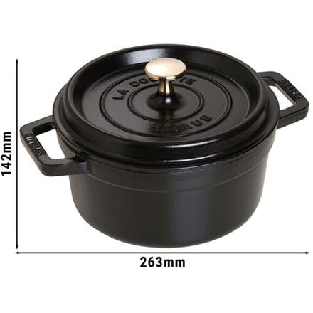 STAUB LA COCOTTE - Kookpot - Ø 200mm - Gietijzer - Zwart