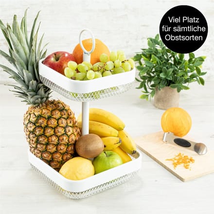 Moritz & Moritz fruitmand etagère hoekig wit