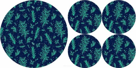 Bertoni - Set van placemats 4 stuk klein + 1 stuk groot - JUNIPER