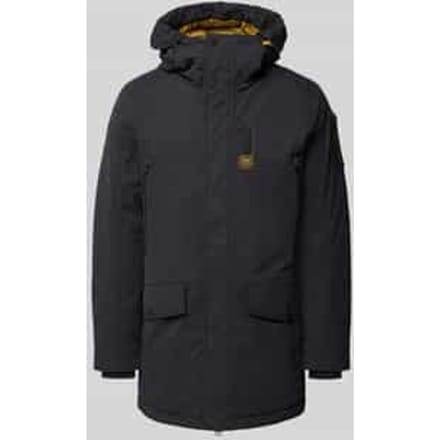 Parka met labeldetail