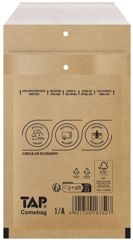 Bubble envelopes brown Size E 240x275mm (100 pcs.)