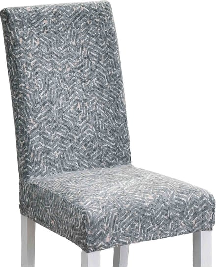 Meble odNowa - Stoelhoezen - Grijs - Geometrisch patroon - Elastische Stof