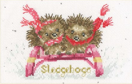 Bothy Threads Hannah Dale Sledgehogs borduren (pakket) XMAS76