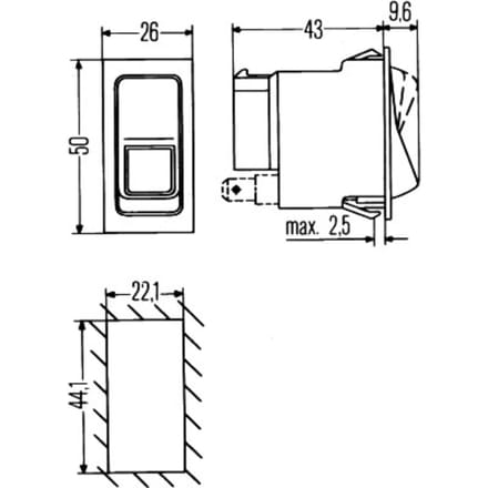 Schakelaar HELLA 6EH 004 570-001