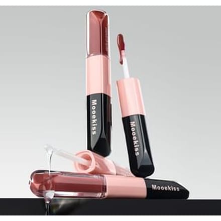 Mooekiss - Dual Effect Essence Lip Gloss - 14 Colors D03# Caramel Brûlée (3ml x 2)