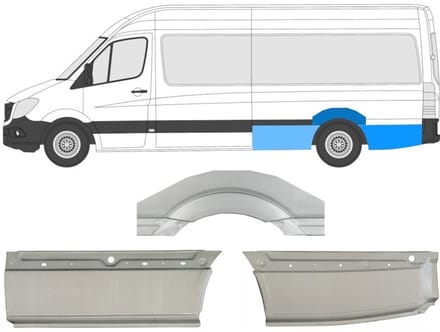 Reparatiepaneel achterspatbord voor Volkswagen Crafter 2005-2017 / Links / Set