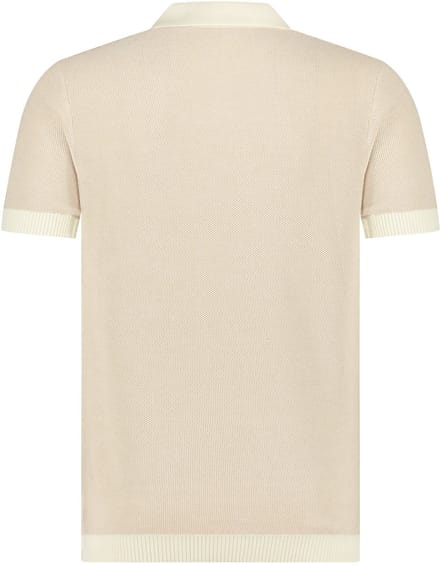 Blue Industry poloshirt korte mouw beige
