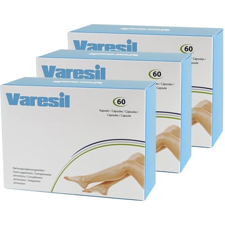 Varesil Pills, pillen voor spataderen en de preventie ervan Unique wit/babyblauwe kleur