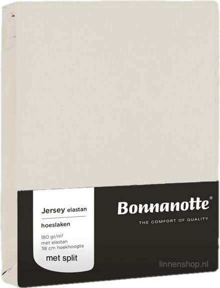 Bonnanotte Hoeslaken Split(topper) Jersey Elastan Offwhite 180/200x200/220