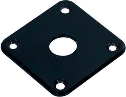 Boston JP-100-B Jackplaat - Vierkant, Kunststof, 34x34mm, Zwart