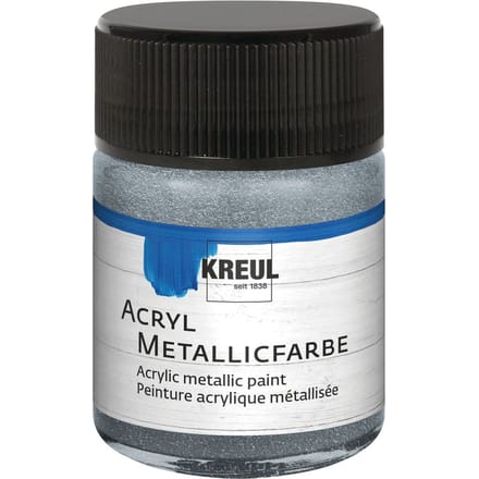 KREUL Acryl Metallic Verf. 50 ml - Zilver