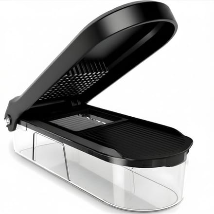KAD® Mandoline - Handmatige Groentesnijder - Multi Groentesnijder Handmatig - Zwart - 26cm x 13cm x 9cm