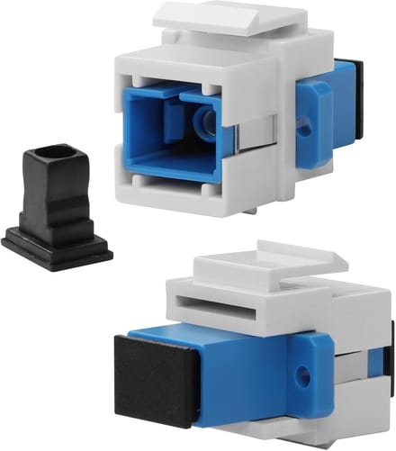 Dailygoody - SC Fiber Optic Keystone Module Adapter - Witte Fiber Optical Socket Coupler