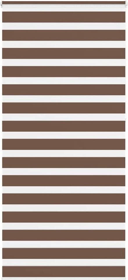 vidaXL - Zebra - rolgordijn - 100x230 - cm - stofbreedte - 95,9 - cm - polyester - bruin