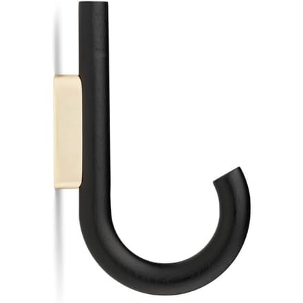Gejst Hook wandhaak - messing - eiken zwart