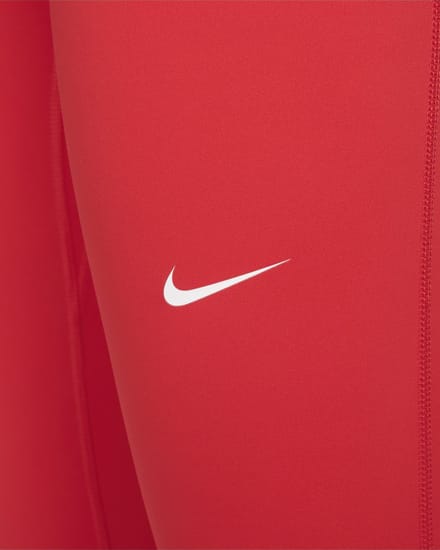 Nike Pro Legging - Maat XS - University Red/White / Rood Wit - Nike Pro - Sportmode - Dames Sportlegging