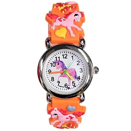 Fako® - Kinderhorloge - 3D - Eenhoorn Sunshine - Oranje