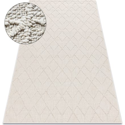 Kleden Rugsx Tapijt JERSEY 19231 crème - Geometrisch structure 60x100 cm