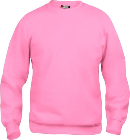 Basic roundneck helder roze l
