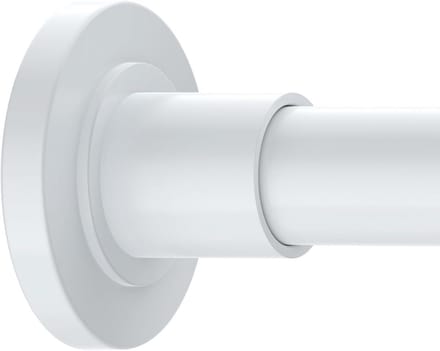 Douchegordijnstang - Klemstang - Aluminium - 75-135 cm - Wit