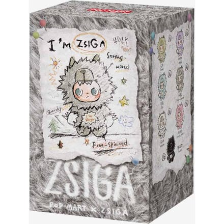 POP MART ZSIGA Ik ben Zsiga Serie - Vinyl Pluche Hanger Blind Box gray