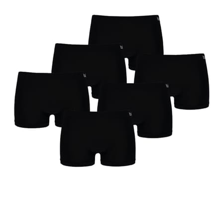 Bamboe Hipster Naadloos - 6-Pack - Voordeelpakket - Zwart / S
